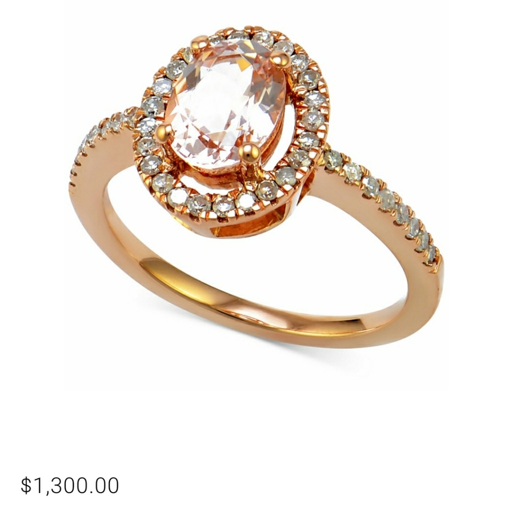 Rose gold Morganite ring